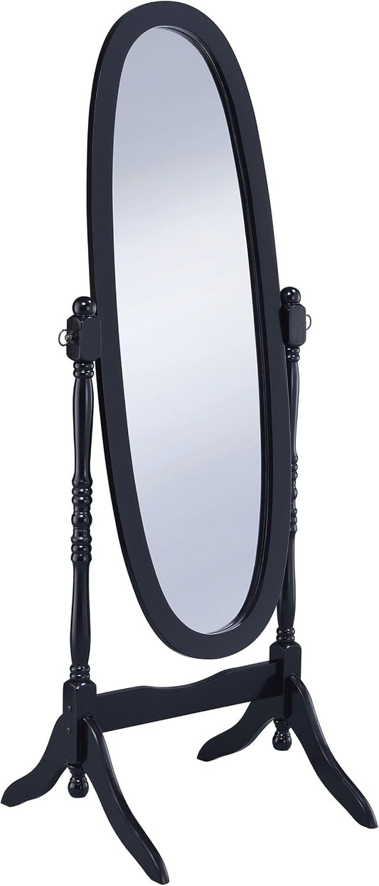 Coaster Home Furnishings - Foyet - Wood - Cheval Standing Mirror with Swivel Base, Adjustable Viewing Angles and Turned Posts - Bedroom, Entryway & Dressing Area - Merlot - 3101