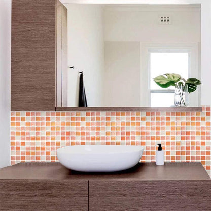 Yoillione Peel and Stick Backsplash for Kitchen: Self Adhesive Wall Tiles for Bathroom - Vinyl Thick Back Splash Tile (10, Light Coffee)