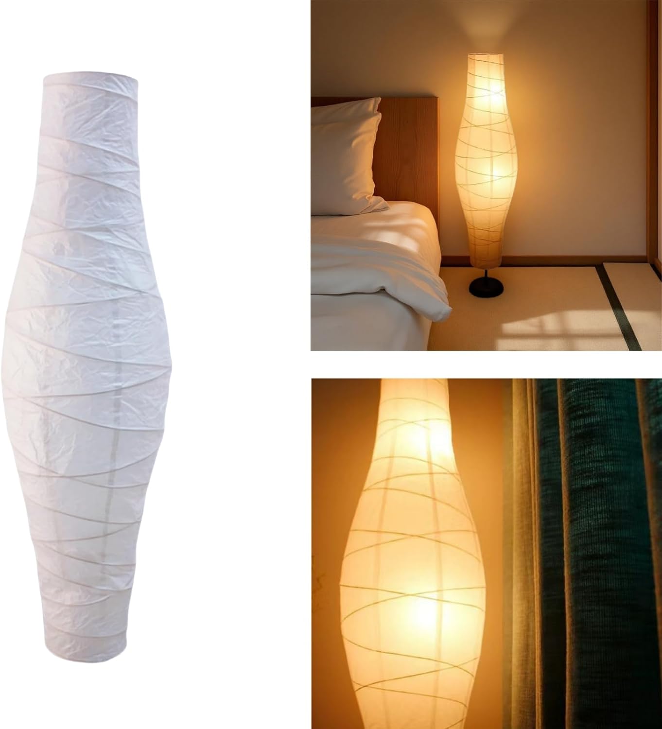 Paper Floor Lamp Shade White Rice Paper Lampshades Replacement Lamp Cover Floor Lamp Cover Replacement for Bedroom Living Room