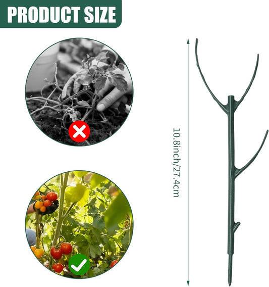 10 PCS Stackable Plant Supports, Supports Structural Plants, Tall Potted Plants, Ideal for Climbing Plants, Suitable for Indoor and Outdoor Gardening (Type 2)