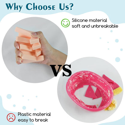 Self Draining Silicone Soap Dish with Suction Cups - Non-Slip Bar Soap Holder for Shower & Kitchen, Waterfall Tray Keeps Soap Dry, Easy Clean, Extends Soap Life (White, 1)