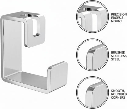 Stainless Steel Wall-Mounted Drying Rack, Heavy-Duty Towel & Laundry Rack for Bathroom & Utility Areas, Space-Saving Design (Silver)