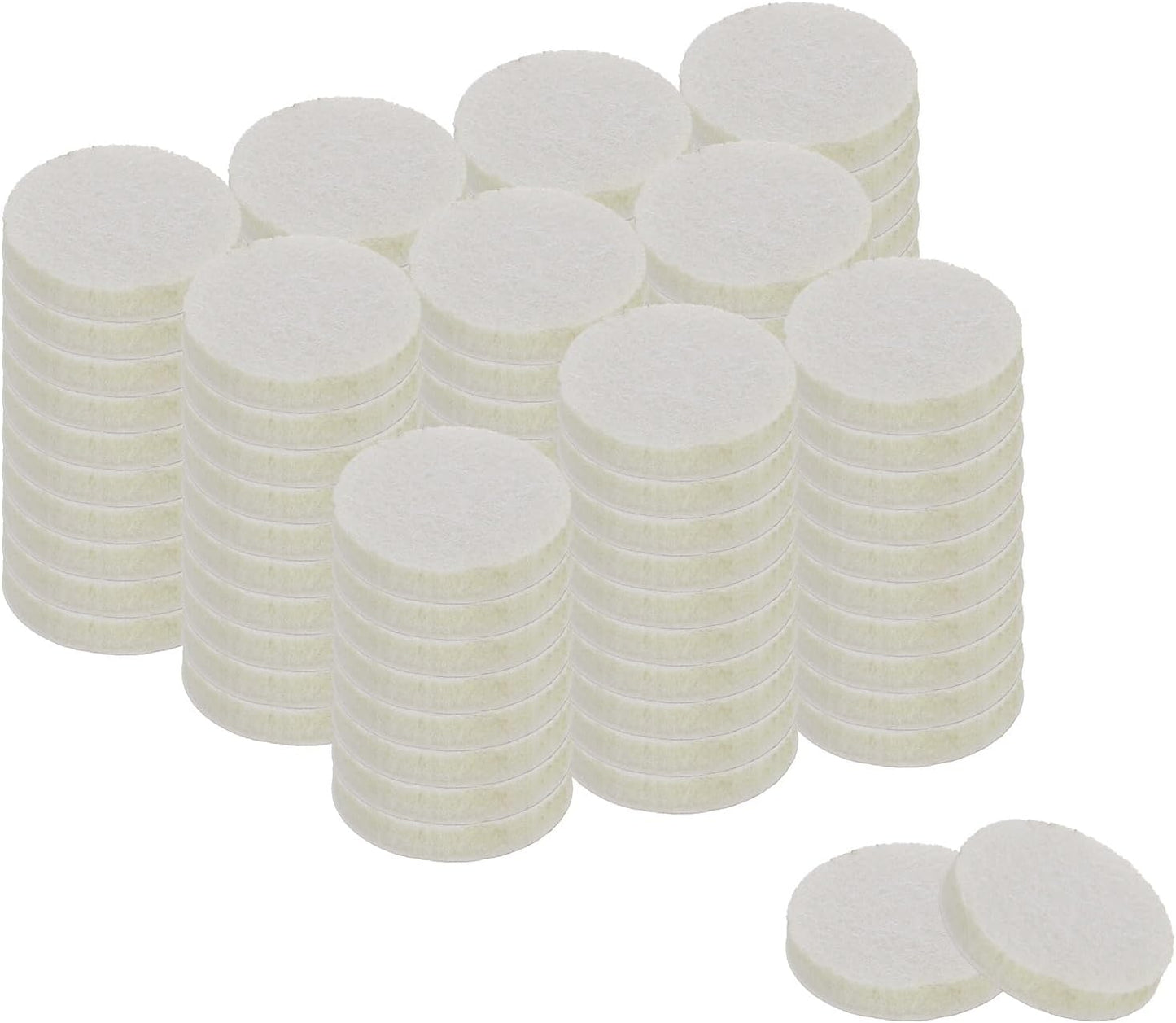 uxcell Furniture Pads, 50Pcs 1.25" - Round Self Adhesive Felt Furniture Pads, Floor Protectors for Furniture Feet Chairs Legs Hardwood Floors (Beige)