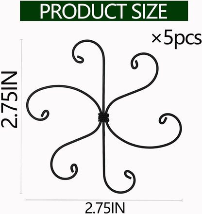 Yohsnor Monstera Plant Stem Support System - 5 Piece Set (5.5x4.7in) | Durable Plant Support Stakes for Climbing Plants & Fishbone Cactus | Ideal Leaf Stabilizer for Indoor Plants & Monstera Care
