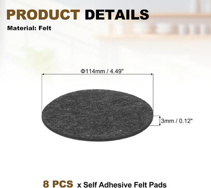 uxcell 32Pcs Non Slip Furniture Pads, 3" Round Self Adhesive Felt Bumpers Noise Reducing Furniture Feet Floor Protector for Chairs Tables Furniture Legs (White 0.2" Thick) - Colors B