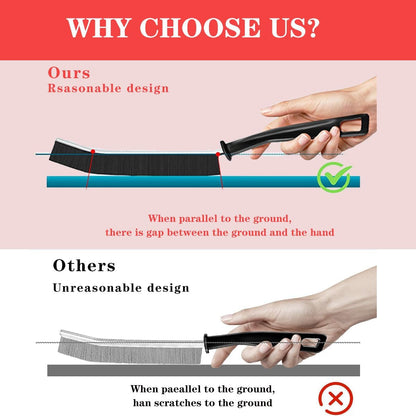 Hard Bristle Crevice Cleaning Brush.Multi-Purpose New Cleaning Brush Tool, Black Bristles with Ergonomic Grip Bathroom Gap Brush, Home, Kitchen, Bathroom, Faucets, Toilet,Window, Vehicle, (4)