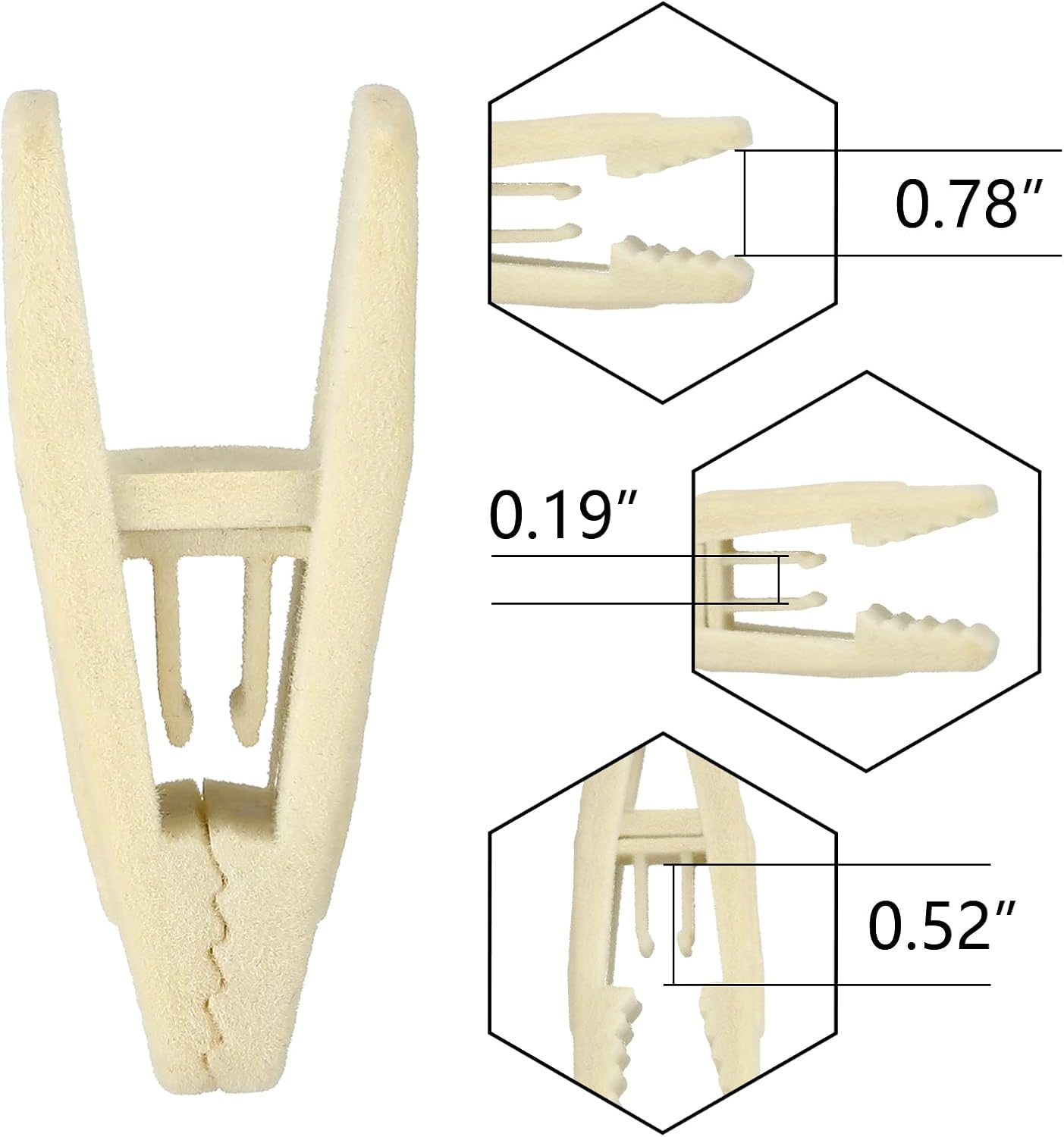 Tinfol Velvet Hanger Clips, 24 Pack Black Pants Hangers Clips, Large Opening Clothes Pin, Strong Finger Flocked Clip Perfect for Use with Slim-line Clothes Velvet Hanger