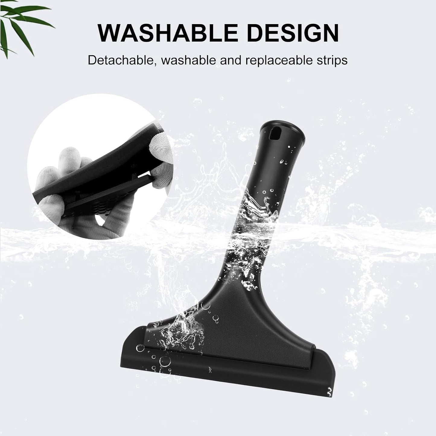 SetSail Shower Squeegee for Glass Doors, Small Squeegee for Shower Glass Door Mini Silicone Squeegee for Window, Door, Bathroom, Mirror, Car Window