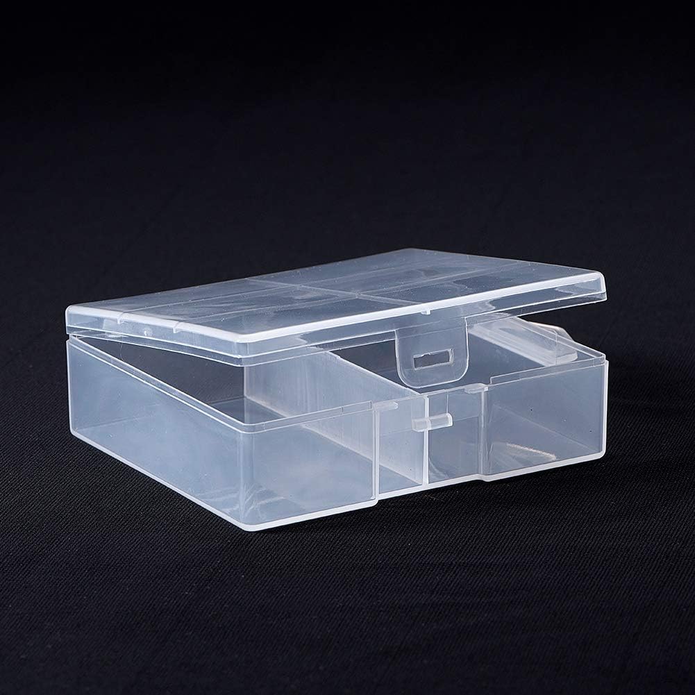 Fielect AAA/AA/C/D Battery Storage Case Holder Organizer Box Transparent
