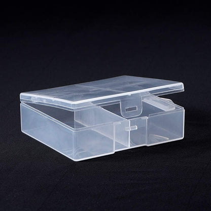 Fielect AAA/AA/C/D Battery Storage Case Holder Organizer Box Transparent