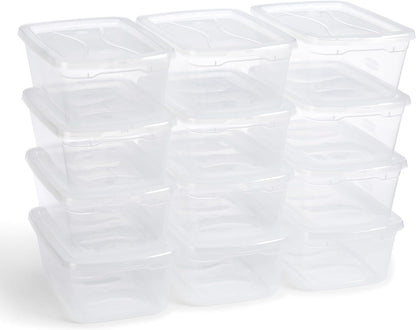 Rubbermaid 68 Quart Under the Bed Low Profile Storage Boxes with Dual Hinged Lids and Easy Rolling Caster Wheels, Clear, 2 Pack