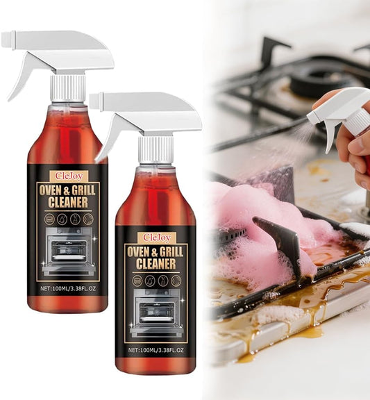 2-Pack Oven Cleaner Heavy Duty – Foam Spray for Kitchen Grease, Stovetop, Grill, Cookware, Countertop, Baked-On Food, Multi-Surface Degreaser (100ml)