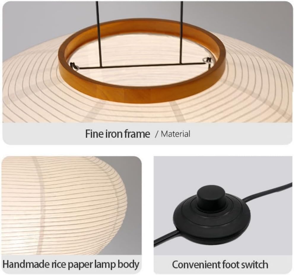 Floor Lamp Modern Dimmable Japanese Rice Paper Lantern Lamp Rice Paper Floor Lamp(A)