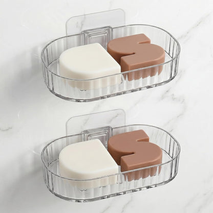 Shower Caddy Compatible with Kitsch Shampoo – Self-Draining Shampoo Bar Holder & Shower Shelves for Conditioner Bars & Soap – Wall Mount or Free-Standing Organizer (2 Pack)