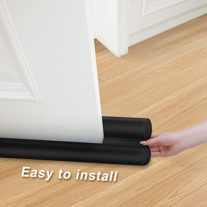 MAXTID Under Door Draft Stopper for Bottom of Doors 38" Black Door Blocker Noise ReducerLight Cold Air Guard Breeze Sound Proof Door Sweep Weather Stripping Door Seal Insulation Strip Gap Filler
