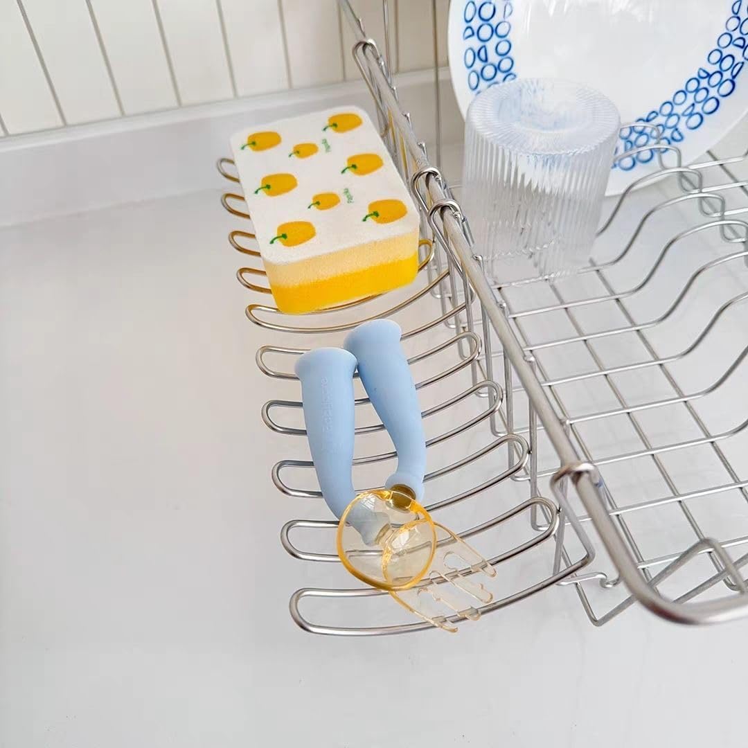 Sponge Holder for Kitchen Sink, Hanging Organizer, Quick-Dry Design for Kitchen Sink/Bathroom Gadgets Accessories, Small Storage Dish Sponge Holder, 4.72" x 4.33" x 2.75" (1 Pack)