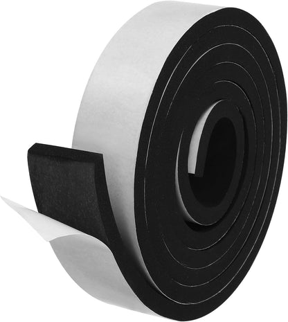 PATIKIL Weather Stripping Door Seal Strip, 3/8 Inch x 1/4 Inch x 32 Ft Self Adhesive Soundproof High Density Foam Tape Insulation for Door Window Air Conditioning, White - Colors B