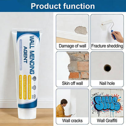 2026 New Multi-Functional Drywall Patch Repair Kit with Scraper - Quick Drying Wall Mending Agent Paste for Holes, Cracks, Nail Holes, Dents & Small Damage (3 Pcs)