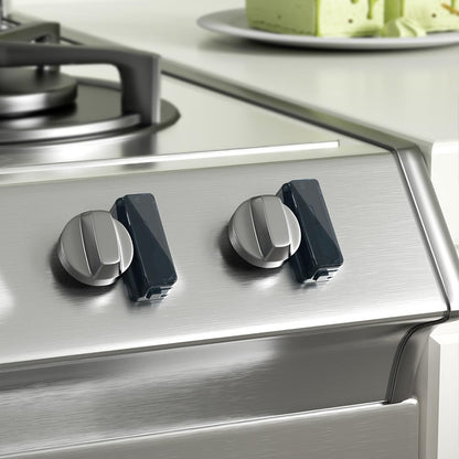 SAFELON 8 Pcs Baby Safety Stove Gas Knob Lock, Kitchen Safety Stove Gas Knob Covers for Babies & Toddlers, Childproof Gas Oven Locks (Black)