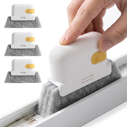 2026 New Magic Window Track Cleaner Set – Handheld Multipurpose Cleaning Brush Windows Screen Brush for Window Grooves, Tile Grout Lines, Shutter Slats, Car AC Vents & Narrow Gaps (3pcs Colorful)
