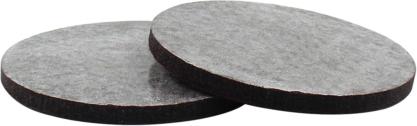 16 Pcs 3"/75mm Felt Furniture Pads Brown Round Self Adhesive | 5mm Thick, Anti Scratch Floor Protectors, For Furniture Feet Chair Legs