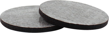 16 Pcs 3"/75mm Felt Furniture Pads Brown Round Self Adhesive | 5mm Thick, Anti Scratch Floor Protectors, For Furniture Feet Chair Legs
