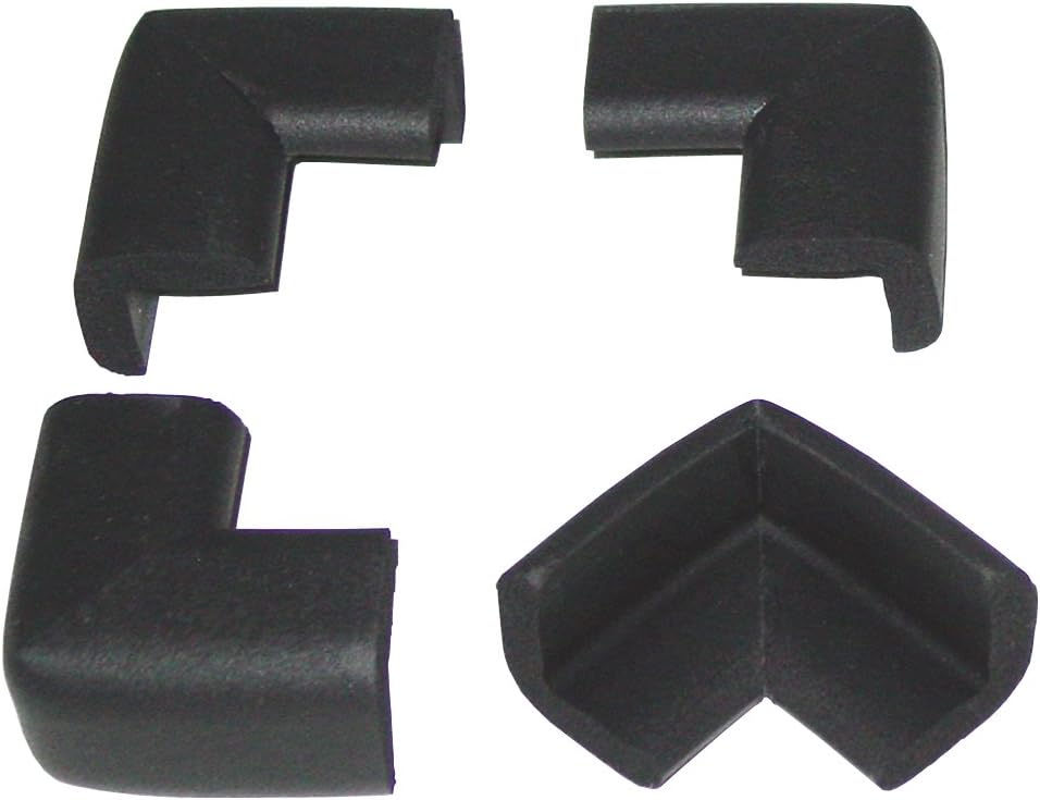KidKusion 4-Piece Safety Corner Cushion, Black, Child Proofing Corner Guard, Made in USA, Child Safety, Home Furniture Safety Bumper, Baby Proof Table Protector, 4 Count (Pack of 1)