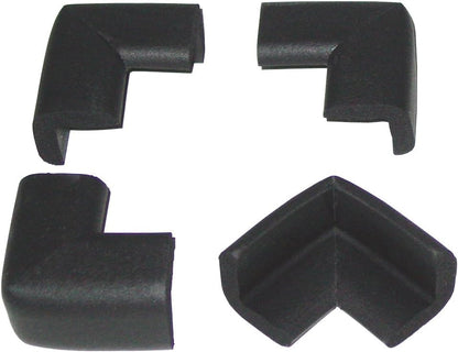 KidKusion 4-Piece Safety Corner Cushion, Black, Child Proofing Corner Guard, Made in USA, Child Safety, Home Furniture Safety Bumper, Baby Proof Table Protector, 4 Count (Pack of 1)