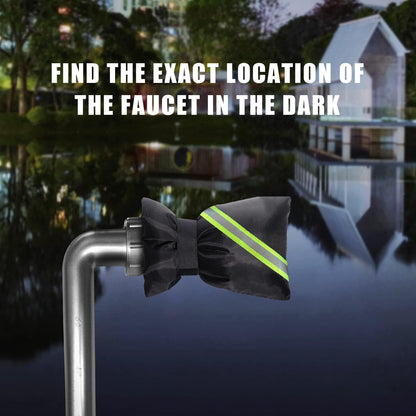 Outdoor Faucet Covers for Winter Freeze Protection, 4 Pack Thickened Insulation Outside Hose Bib Reusable Waterproof Anti-Freeze Tap Cover