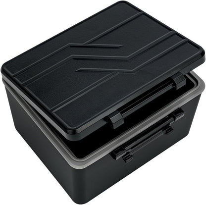 2A 3A Battery Storage Case with Lockable Lid and Builts in Power Tester for Home Camping Travel Battery Organizers