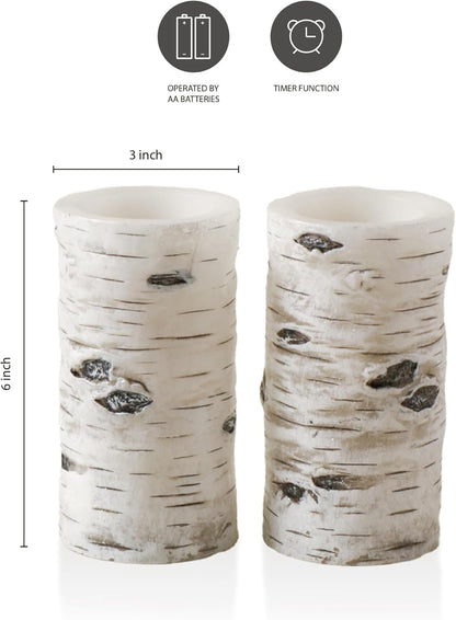 H-BLOSSOM Flickering Flameless Candles Ivory Real Wax Pillar with Embedded String Lights LED Candles Battery Operated with 10 Key Remote and Cycling 5H Timer Set of 3 (3" x 4"/5"/6") (Silver)