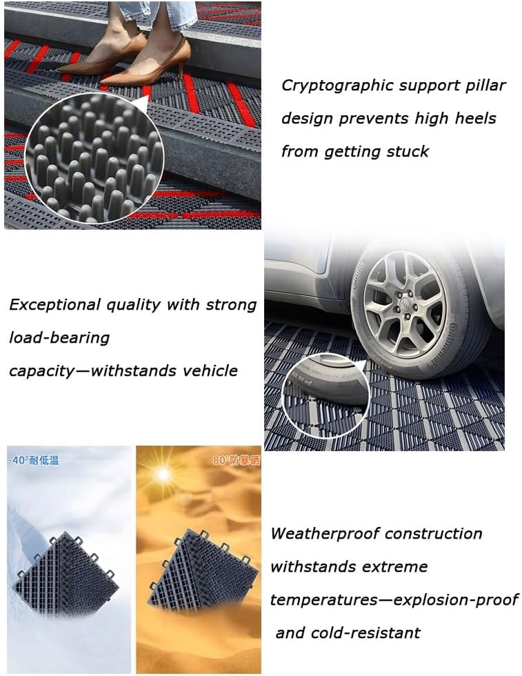 Boot Scraper Rug Mats,Heavy Duty Outdoor Waterproof Door Mats, Commercial Anti-Skid Splicing Cushion Mat, Nylon Brush Heavy Duty Door Mat for Pool Shopping(120x150cm)(Gray-a,75 * 90cm)