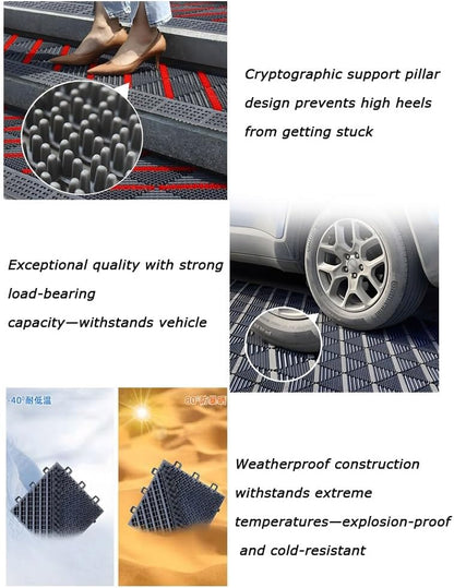 Boot Scraper Rug Mats,Heavy Duty Outdoor Waterproof Door Mats, Commercial Anti-Skid Splicing Cushion Mat, Nylon Brush Heavy Duty Door Mat for Pool Shopping(120x150cm)(Gray-a,75 * 90cm)