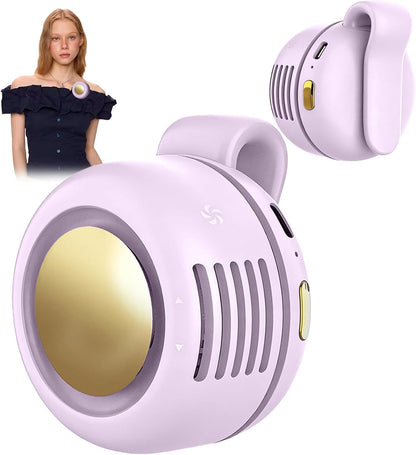 Portable Clip-On Fan, Mini USB Rechargeable 360° Rotatable Fan, Personal Fan 3-Speed Silent Mini Bladeless Fans