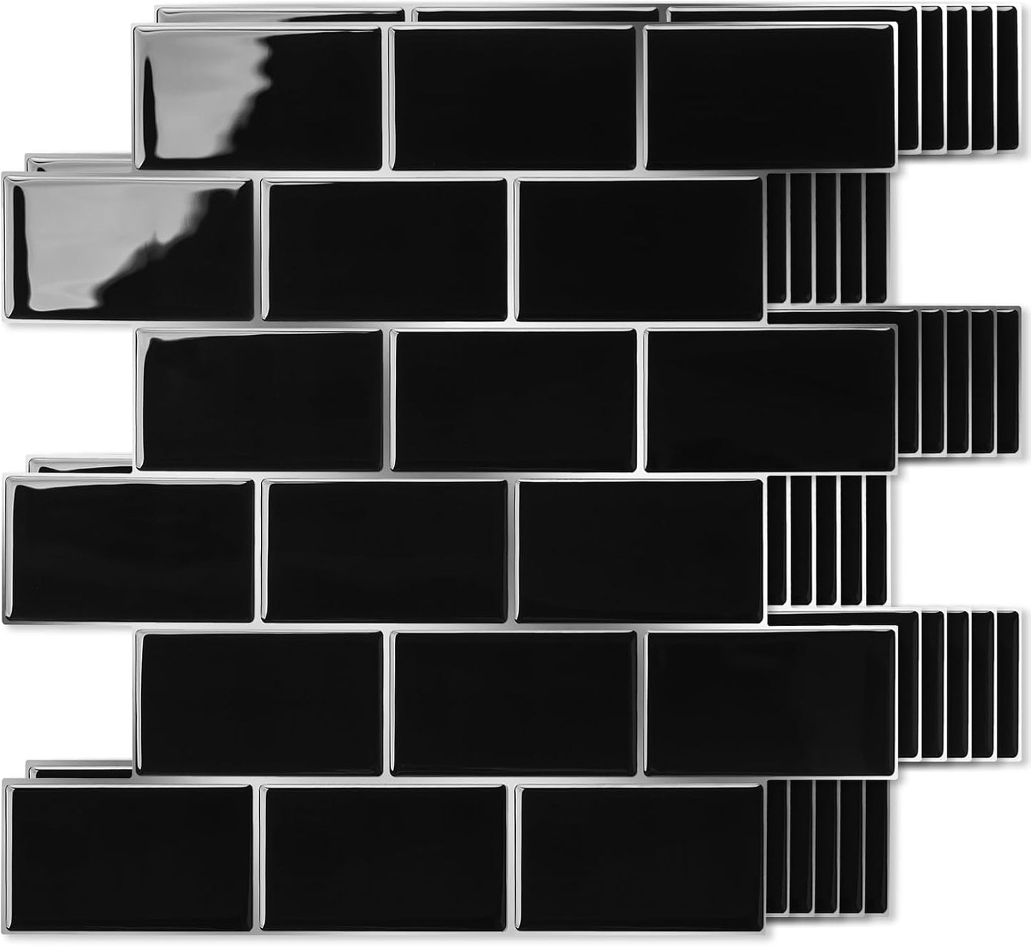 Art3d Peel and Stick Backsplash for Kitchen White Subway (10 Tiles, Thicker Design)