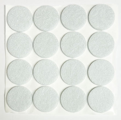 48 Pcs Self Adhesive 1" Round Felt Furniture Pads (White, 1")