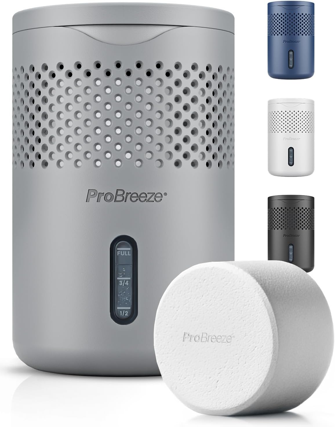 Pro Breeze Osmo Moisture Absorber, Silent & Refillable Dehumidifier for Home, Bedroom, Wardrobe and Bathroom,1.54lb Refillable Tablet, Non-Electric White