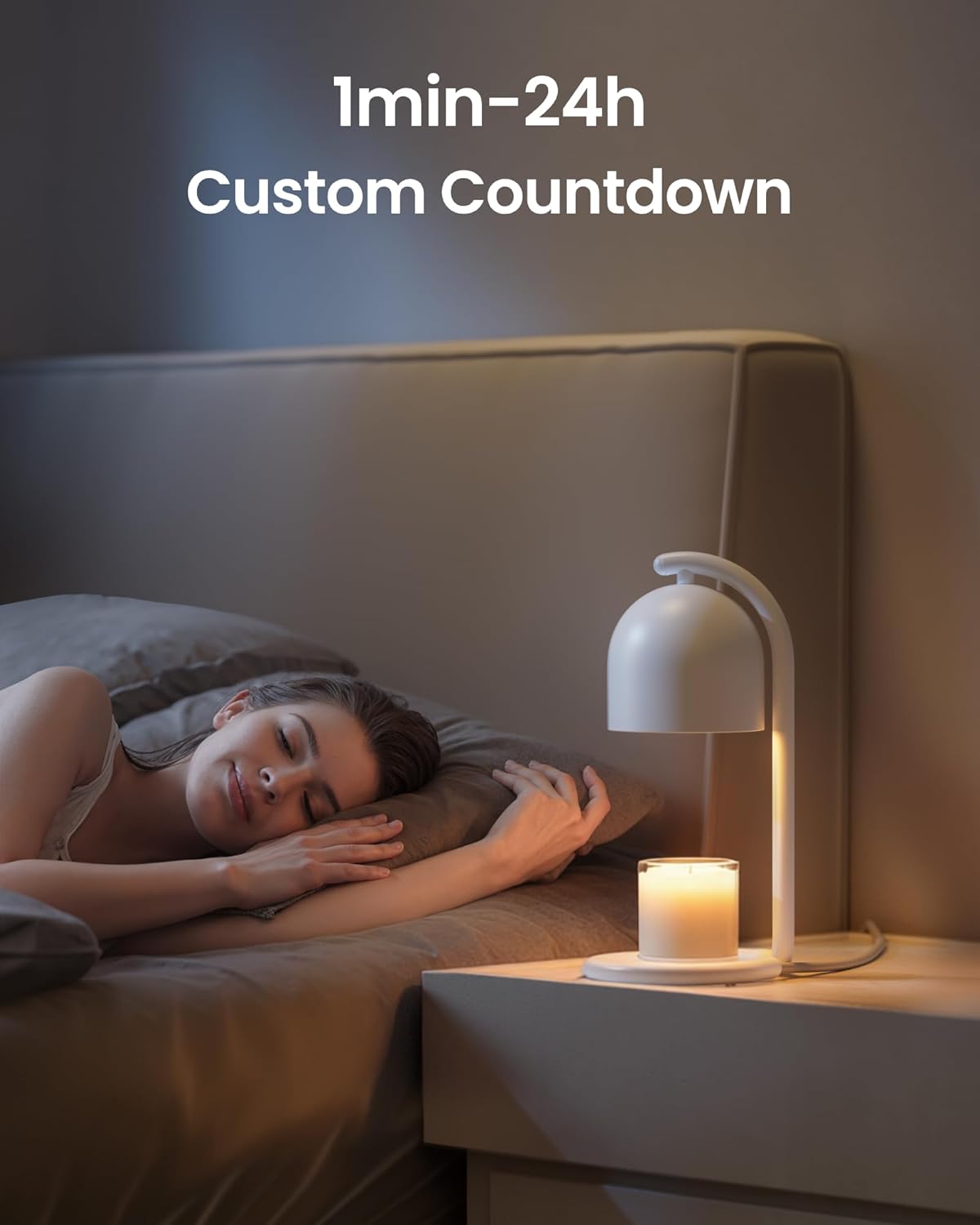 SwitchBot Smart Candle Warmer Lamp with Timer & Voice Control — Dimmable Flameless Candle Wax Melter, Matter-Enabled for Apple Home & Alexa, Birthday & Mother's Day, Gift for Women, Home Decor