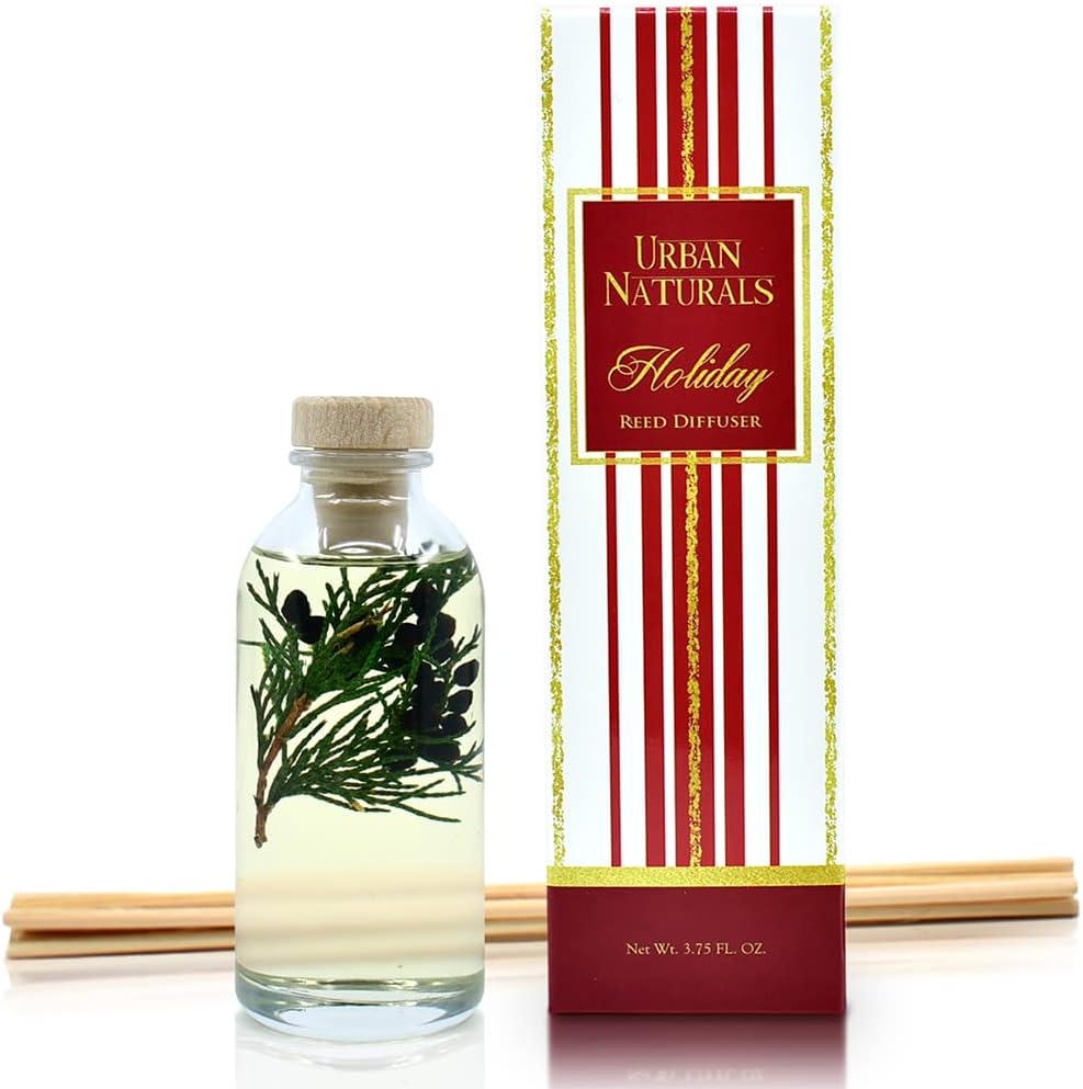 Urban Naturals Smoked Vanilla Reed Diffuser Set with Vanilla Bean, Sandalwood & Leather | Made in the USA - Colors C