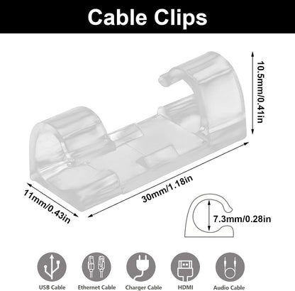 Jiozermi 60 Pcs Self Adhesive White Cable Clips, Cable Wire Management Clips with 3M Adhesive Wall Wire Holder Cord Management for Desk, Wall, TV, Car Dash Cam, RV, Ethernet, PC, Christmas Light