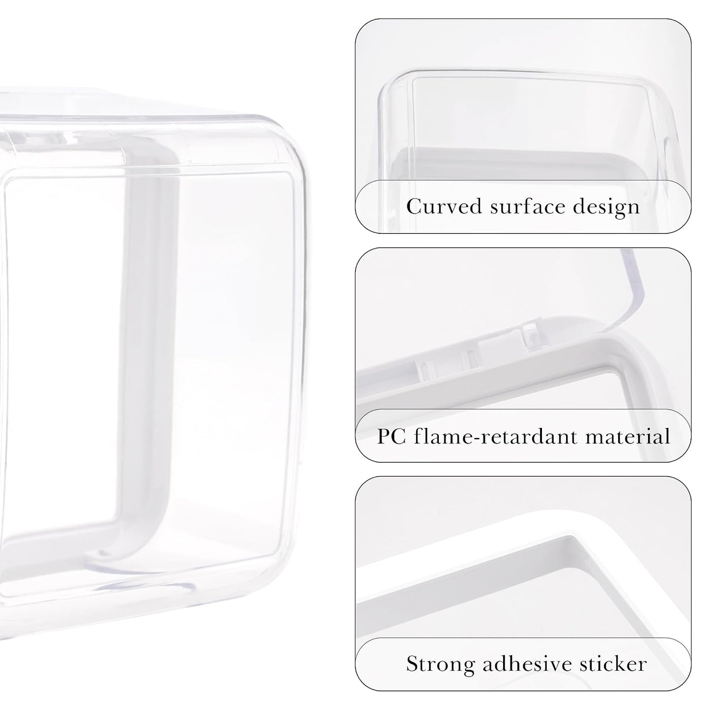 Weatherproof Outside Outlet Cover, Outdoor Large Plug and Receptacle Protector, Plastic Wall Socket Plug Protector for Bathroom, Kitchen, Balcony (Clear)