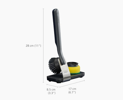 Joseph Joseph SinkTech Dish Brush with Replacement Head, Durable Bristles, Easy to Replace