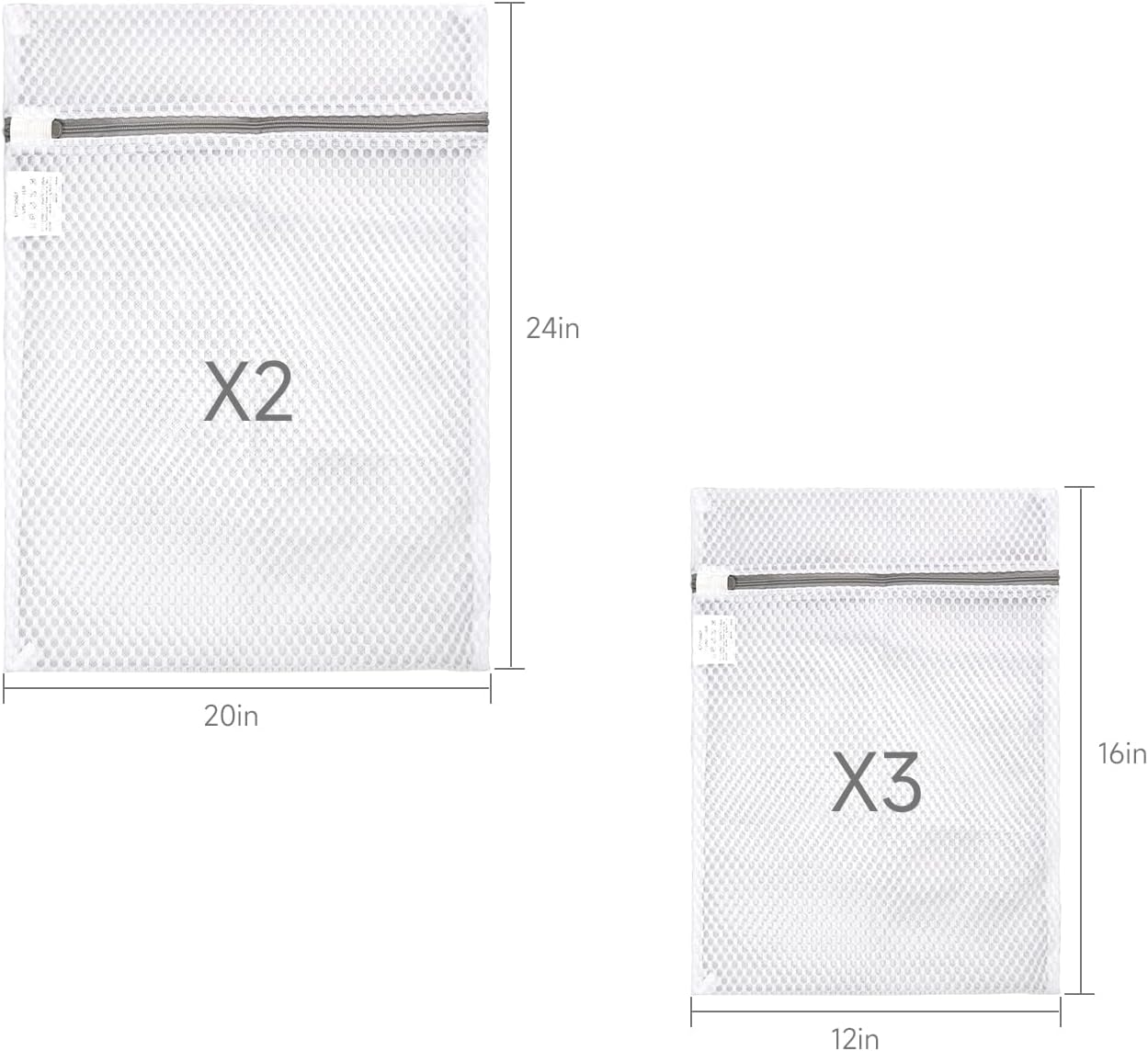 GOGOODA 2 Pack Extra Large Mesh Laundry Bag 43 x 35 in – XXXXL Washing Bag | Jumbo for Bedding, Blankets, Clothes, Pet Items, Travel & Storage – Washer Protector Bag for Washing Machine