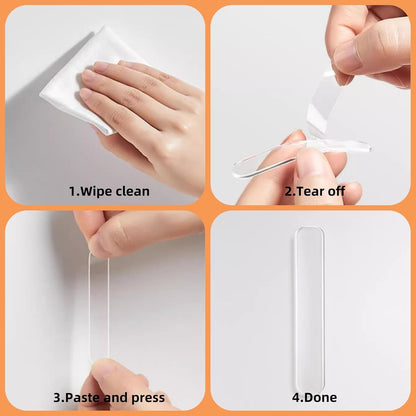 4PCS Long Furniture Bumpers - Wall Protector Guards, Fridge Door Stopper, 5.5x0.7x0.2inches
