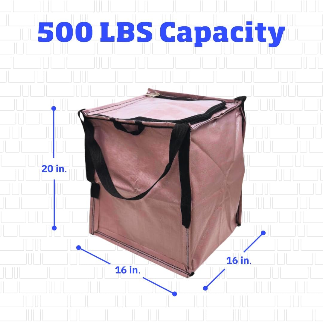DURASACK XL 48-Gallon Zipper Top Heavy Duty Storage Tote Bags, Black | Rugged Woven Polypropylene Moving Bag, Reusable Self-Standing Design, Holds up to 500 Pounds
