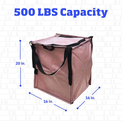 DURASACK XL 48-Gallon Zipper Top Heavy Duty Storage Tote Bags, Black | Rugged Woven Polypropylene Moving Bag, Reusable Self-Standing Design, Holds up to 500 Pounds
