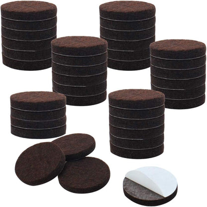 uxcell 40pcs Furniture Pads Round 1 1/4" Dia Self-stick Non-slip Anti-scratch Felt Pads Floors Protector Dark Brown