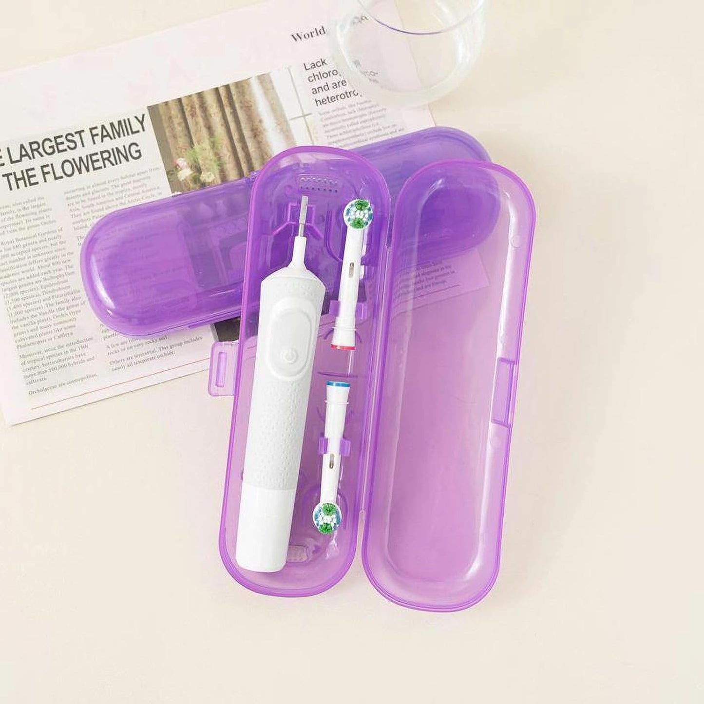 Newly upgraded toothbrush travel case, suitable for Oral-B/Oral-B Pro/Philips Sonicare/Aquasonic toothbrush, travel electric toothbrush box(black)