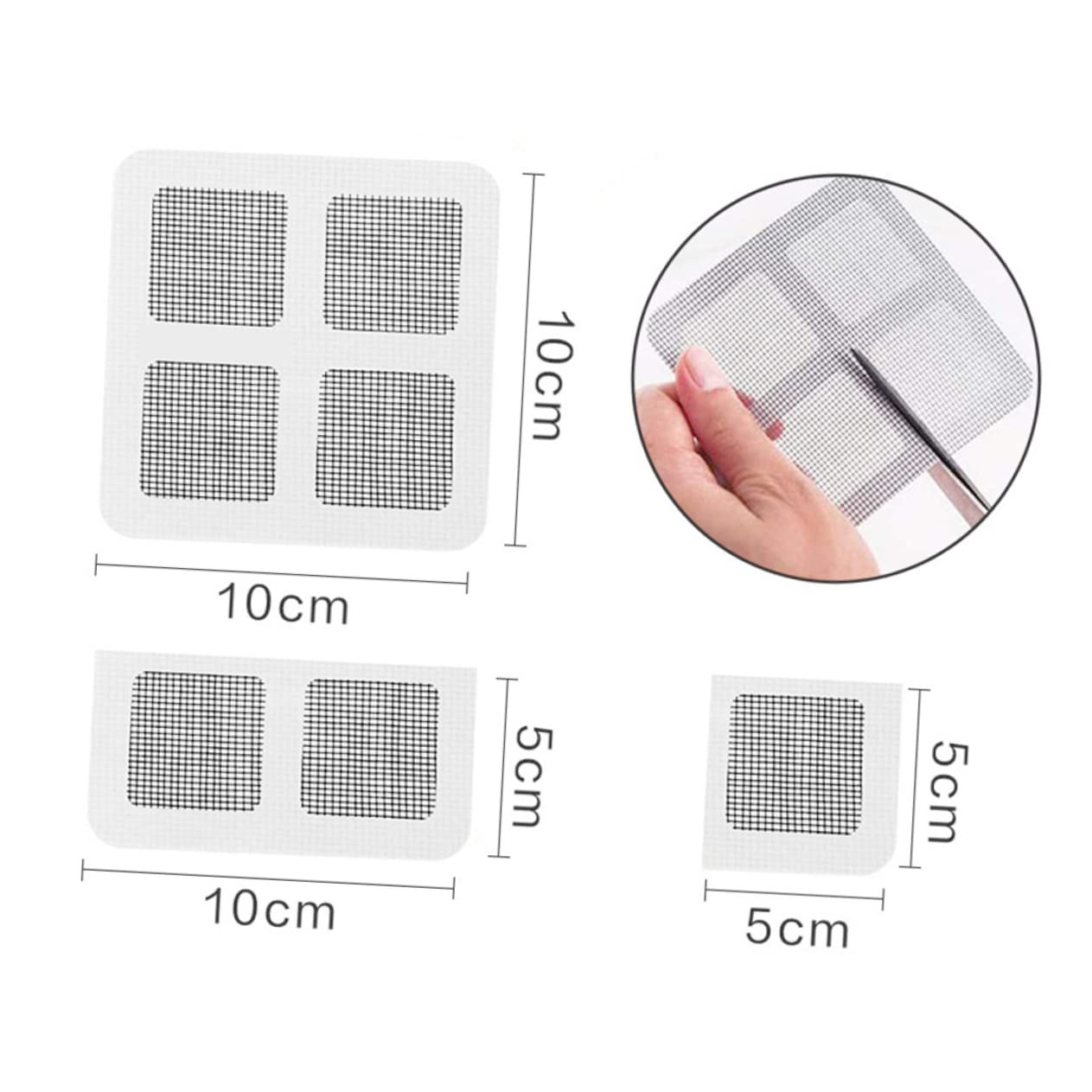 SOLUSTRE Window and Door Screen Repair Kit Screen Patch Repair Kit 20pcs Screen Tape Mesh Repair for DIY