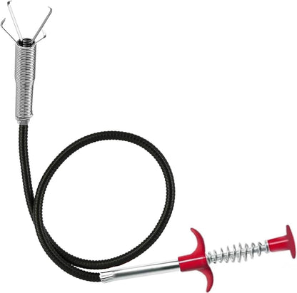 Drain Snake，116" Flexible Grabber Claw Tool Reacher Drain Snake Hair Drain Clog Remover for Toilet Sewer Shower Kitchen Bathroom Tub Clogged Drains Opener Cleaning Tool